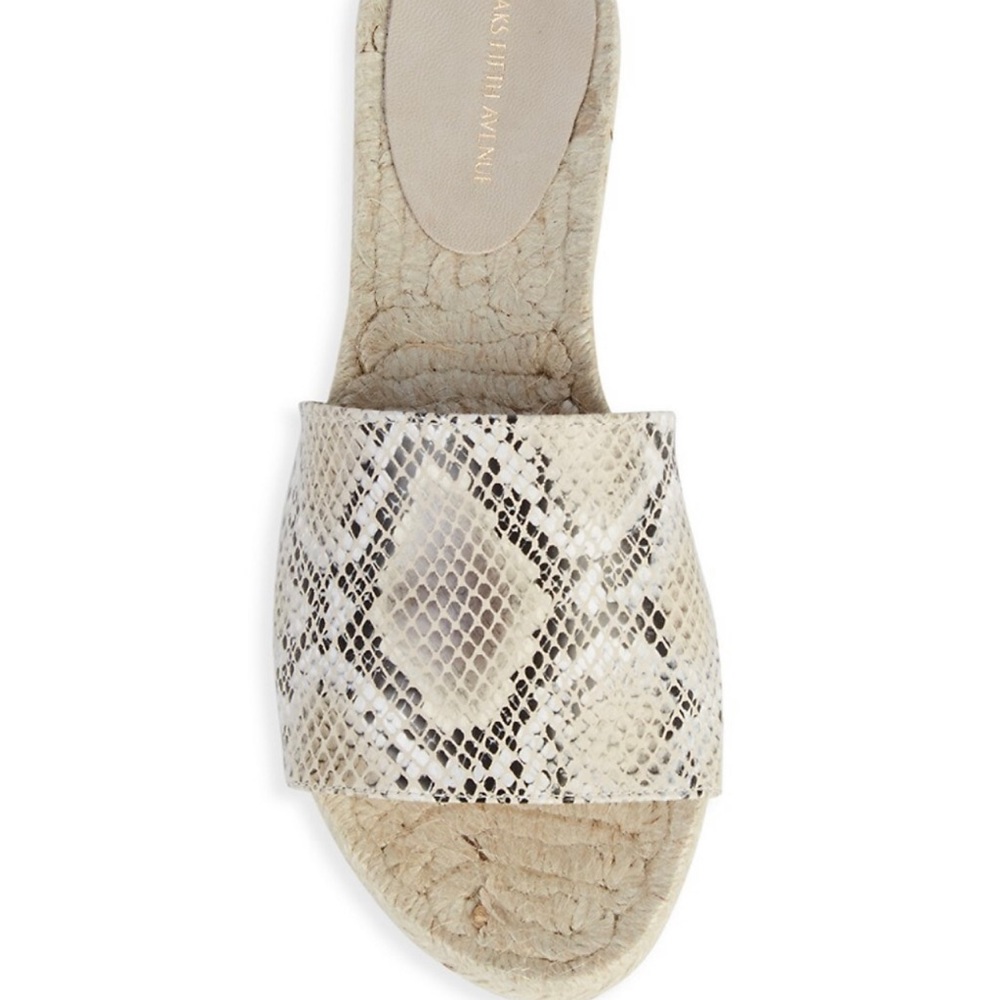 Saks Fifth Avenue Snake-Print Leather Espadrilles